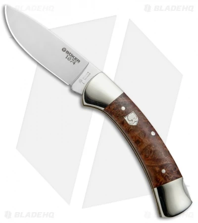 Boker 3000 1674 Lockback Knife Amboina Root Wood (3.375" Satin) 112400 1 Boker 3000 1674 Lockback Knife Amboina Root Wood (3.375" Satin) 112400