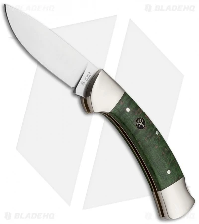 Boker 3000 Lockback Knife Green Curly Birch (3.4" Satin) 1 Boker 3000 Lockback Knife Green Curly Birch (3.4" Satin)
