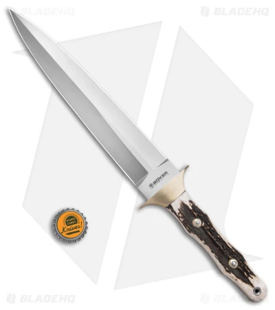 Boker Arbolito Colmillo Fixed Blade Dagger Knife Stag (10.7" Satin) 4 Boker Arbolito Colmillo Fixed Blade Dagger Knife Stag (10.7" Satin) - Image 4