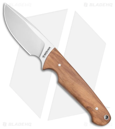 Boker Arbolito Vultur Fixed Blade Knife Olive Wood (3.9" Satin) 02BA415 1 Boker Arbolito Vultur Fixed Blade Knife Olive Wood (3.9" Satin) 02BA415