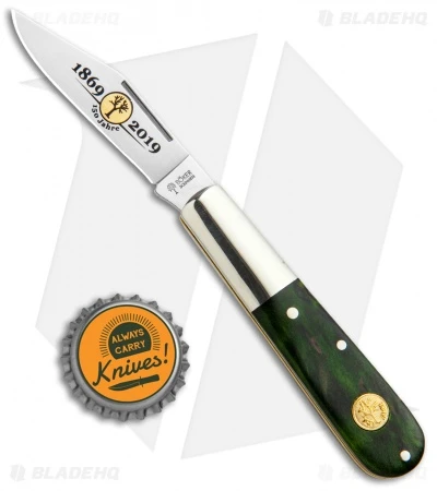 Boker Barlow Anniversary 150 Slip Joint Knife Green Birch (2.5" Satin) 116941 4 Boker Barlow Anniversary 150 Slip Joint Knife Green Birch (2.5" Satin) 116941 - Image 4