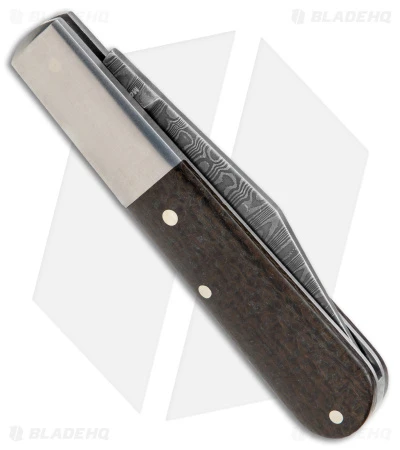 Boker Barlow M4 Sherman-Damast Slip Joint Knife Burlap Micarta (2.5" Damascus) 3 Boker Barlow M4 Sherman-Damast Slip Joint Knife Burlap Micarta (2.5" Damascus) - Image 3