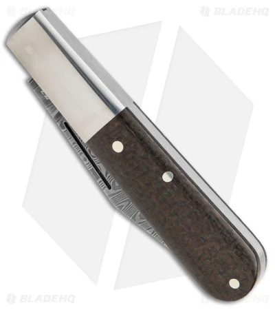 Boker Barlow M4 Sherman-Damast Slip Joint Knife Burlap Micarta (2.5" Damascus) 2 Boker Barlow M4 Sherman-Damast Slip Joint Knife Burlap Micarta (2.5" Damascus) - Image 2