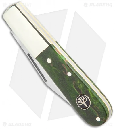 Boker Barlow Pocket Knife Green Curly Birch Wood (3.3" Satin) 118941 2 Boker Barlow Pocket Knife Green Curly Birch Wood (3.3" Satin) 118941 - Image 2