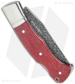 Boker Boxer Damascus Lockback Knife Red Micarta (3.1" Damascus) 111025DAM -Boker Boker Boxer Damascus LB Red Micarta Damascus 111025DAM BHQ 118348 jr side