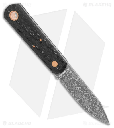 Boker Burnley Barlow Front Pocket Fixed Blade Knife Bog Oak (2.75" Damascus) 2 Boker Burnley Barlow Front Pocket Fixed Blade Knife Bog Oak (2.75" Damascus) - Image 2