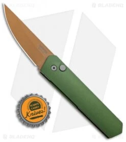 Boker Burnley Kwaiken Compact Automatic Knife OD Green (3" Copper) Pro-Tech -Boker Boker Burnley Kwaiken Compact Auto Desert Warrior OD Green Copper BHQ 94102 jr bottlecap