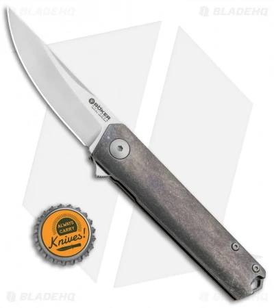 Boker Burnley Kwaiken Compact Flipper Knife Titanium (3.125" Satin) 110664 4 Boker Burnley Kwaiken Compact Flipper Knife Titanium (3.125" Satin) 110664 - Image 4