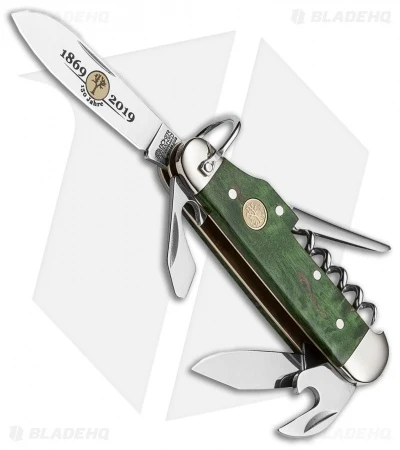Boker Camp Knife 150th Anniversary Multi-Tool (Green Curly Birch) 1 Boker Camp Knife 150th Anniversary Multi-Tool (Green Curly Birch)