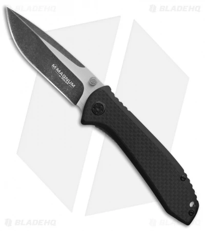 Boker Magnum Carter Frame Lock Knife CF/G-10 (3.5" Black SW) 01RY985 1 Boker Magnum Carter Frame Lock Knife CF/G-10 (3.5" Black SW) 01RY985