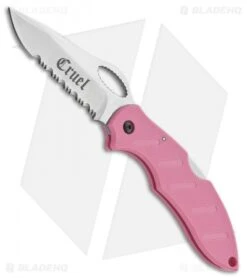 Boker Cinch Action Roper Folding Knife Pink (3" Satin Serr) 01CI092P