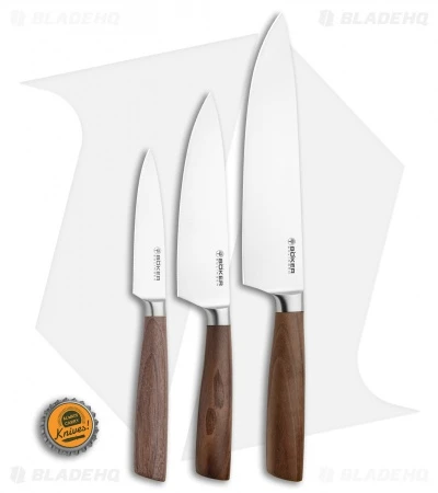 Boker Core 3-Piece Kitchen Knife Set Walnut Wood 8 Boker Core 3-Piece Kitchen Knife Set Walnut Wood - Image 8