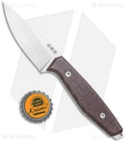 Boker Daily Knives AK1 Drop Point Fixed Blade Knife Brown Micarta (3" Satin) -Boker Boker Daily Knives AK1 DP Fixed Brown Micarta 122502 BHQ 118368 jr bottlecap