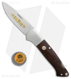 Boker Davis Classic Gold Lockback Knife Desert Ironwood (3.5" Satin) 114624 -Boker Boker Davis Classic Gold Desert Ironwood satin BHQ 86574 jr bottlecap