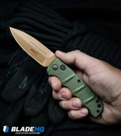 Boker Desert Warrior Kalashnikov Dagger Knife OD Green (3.25" Copper AUS 8) -Boker Boker Desert Warrior Kalashnikov Dagger Automatic Knife OD Green Copper BHQ30436 kp rope in hand web 1