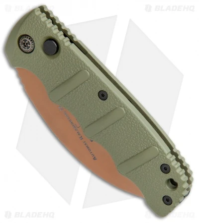 Boker Desert Warrior Kalashnikov Hawkbill Automatic Knife OD Green (Copper) 2 Boker Desert Warrior Kalashnikov Hawkbill Automatic Knife OD Green (Copper) - Image 2