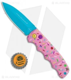 Boker Dessert Warrior Kalashnikov Dagger Automatic Knife (3.25" Blue) Donut -Boker Boker Dessert Warrior Kalashnikov Dagger Auto Donut Blue 01KALS72NSOI BHQ 108010 jr bottlecap