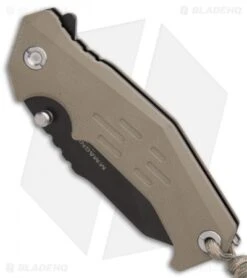 Boker Magnum Dune Buggy Liner Lock Knife Brown G-10 (3.5" Black) 01SC360 -Boker Boker Dune Buggy Brown G10 black BHQ 86580 er spine
