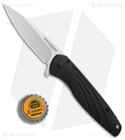 Boker Magnum Ellipse Frame Lock Knife Black G-10 (3.1" Stonewash) 01SC488 4 Boker Magnum Ellipse Frame Lock Knife Black G-10 (3.1" Stonewash) 01SC488 - Image 4