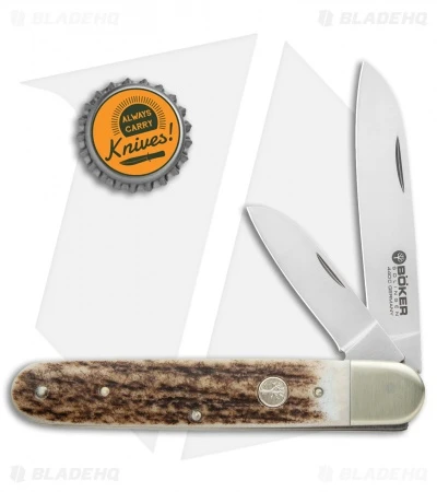 Boker Enigma Slip Joint/Lockback Folding Knife Stag (3.25" Satin) 113031 4 Boker Enigma Slip Joint/Lockback Folding Knife Stag (3.25" Satin) 113031 - Image 4