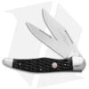 Boker Folding Hunter Pocket Knife 5.25" Jigged Black Bone W/ Pouch 110837