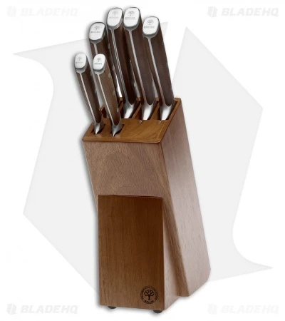 Boker Forge Wood 7-Piece Kitchen Knife Set Maple Wood W/ Wooden Block 2 Boker Forge Wood 7-Piece Kitchen Knife Set Maple Wood W/ Wooden Block - Image 2