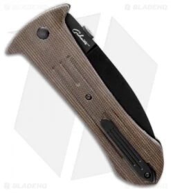 Boker Pocket Smatchet Dagger Folding Knife Green Micarta (4" Black) Gedraitis -Boker Boker Gedraits Pocket Smatchet Dagger Liner Lock Knife Green Micarta 4 Black BHQ 107934 LS Side