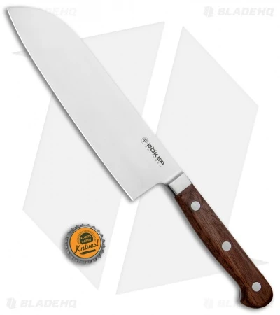 Boker Heritage 7" Santoku Kitchen Knife Walnut Wood 4 Boker Heritage 7" Santoku Kitchen Knife Walnut Wood - Image 4