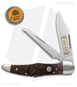 Boker Jager Gold Duo Lock Back Folding Knife Walnut Wood (4" Satin) 114025 -Boker Boker Jager Gold Duo LB Walnut Wood Satin 114025 BHQ 90300 jr bottlecap