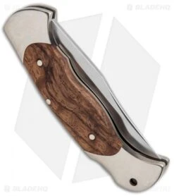 Boker Jager Gold Scout Folding Lockback Knife Walnut Wood (3.13" Satin) 112086 -Boker Boker Jager Gold Scout Folding LB Walnut Wood Satin 112086 BHQ 90297 jr side