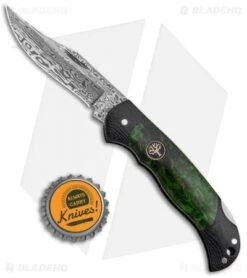 Boker Junior Scout Lightweight Damascus Green Curly Birch (2.75" Damascus) -Boker Boker Junior Scout Lightweight Green Curly Birch Damascus 118119DAM BHQ 121065 jr bottlecap
