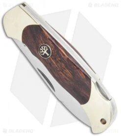 Boker Junior Scout Spear Point Lockback Knife Desert Ironwood (2.6" Damascus) -Boker Boker Junior Scout SP LB Desert Ironwood Satin 111940 BHQ 118350 jr spine