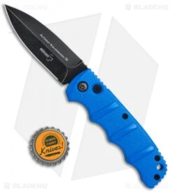 Boker Kalashnikov Dagger Automatic Knife Blade HQ Blue (3.25" Smokewash D2) -Boker Boker Kalashnikov Dagger Auto Blue Black 01KALS32N BHQ 75530 jr bottlecap 2
