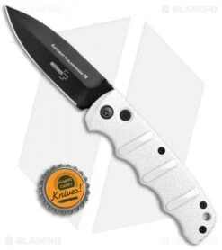 Boker Kalashnikov Dagger Automatic Knife Imperial White (3.25" Black D2) -Boker Boker Kalashnikov Dagger Auto White Black 01KALS34N BHQ 75529 jr bottlecap 3