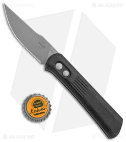 Boker Lundquist Alluvial Automatic Knife Black (3" Satin) -Boker Boker Lundquist Alluvial Auto Black Aluminum BB BHQ 125067 jr bottlecap