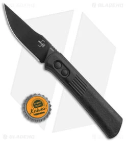 Boker Lundquist Alluvial Automatic Knife Black (3" Black) -Boker Boker Lundquist Alluvial Auto Black Aluminum Black BHQ 125068 jr bottlecap