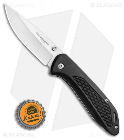 Boker Magnum Advance Checkering Black Liner Lock Knife Aluminum (3.1" Satin) 4 Boker Magnum Advance Checkering Black Liner Lock Knife Aluminum (3.1" Satin) - Image 4