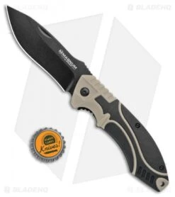 Boker Magnum Advance Pro 42 Liner Lock Knife Desert Tan (3.5" Black) -Boker Boker Magnum Advance Pro 42 LL Desert Tan Black 01RY308 BHQ 98582 jr bottlecap