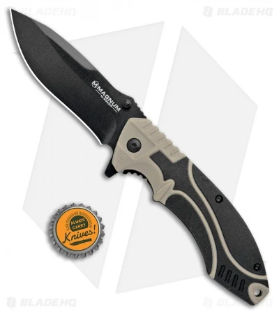 Boker Magnum Advance Pro Liner Lock Knife Desert Tan (3.5" Black) 5 Boker Magnum Advance Pro Liner Lock Knife Desert Tan (3.5" Black) - Image 5