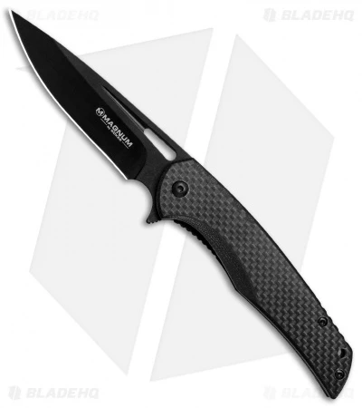Boker Magnum Black Carbon Liner Lock Knife CF/G-10 (3.5" Black) 01RY703 1 Boker Magnum Black Carbon Liner Lock Knife CF/G-10 (3.5" Black) 01RY703