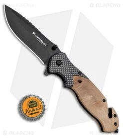 Boker Magnum Blomkvist Liner Lock Knife Wood (3.4" Black) -Boker Boker Magnum Blomkvist Liner Lock Knife Wood 3.4in Black 01MB735 BHQ 111675 LS Bottlecap