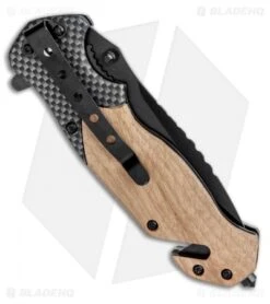 Boker Magnum Blomkvist Liner Lock Knife Wood (3.4" Black) -Boker Boker Magnum Blomkvist Liner Lock Knife Wood 3.4in Black 01MB735 BHQ 111675 LS Side