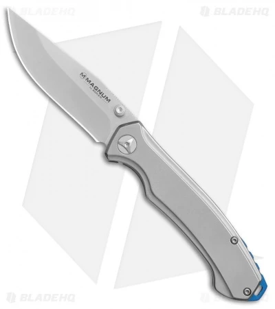 Boker Magnum Blue Steel Frame Lock Knife (3.25" Satin) 01SC986 1 Boker Magnum Blue Steel Frame Lock Knife (3.25" Satin) 01SC986