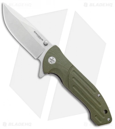 Boker Magnum Brutus Liner Lock Knife OD Green G-10 (3.25" Satin) 1 Boker Magnum Brutus Liner Lock Knife OD Green G-10 (3.25" Satin)