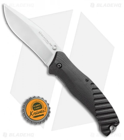 Boker Magnum Buddy Liner Lock Knife Black G-10 (3.25" Satin) 4 Boker Magnum Buddy Liner Lock Knife Black G-10 (3.25" Satin) - Image 4