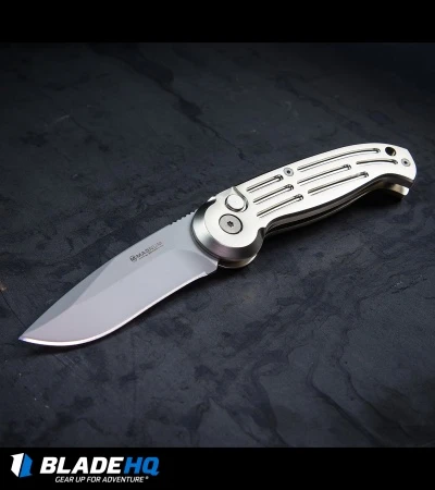 Boker Magnum Drop Point Automatic Knife Champagne (3.25" Bead Blast) 01BO007 5 Boker Magnum Drop Point Automatic Knife Champagne (3.25" Bead Blast) 01BO007 - Image 5