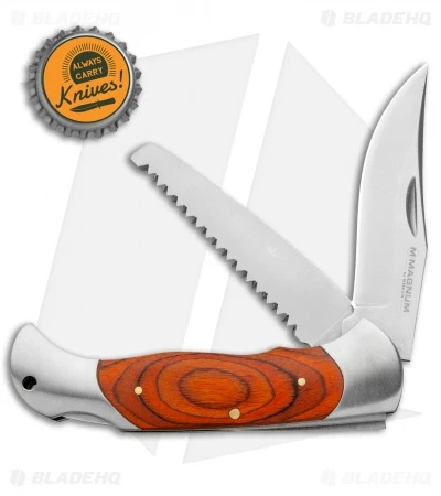 Boker Magnum Classic Hunter Slim Lockback Knife Wood (3.5" Satin) 01MB128 4 Boker Magnum Classic Hunter Slim Lockback Knife Wood (3.5" Satin) 01MB128 - Image 4