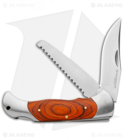 Boker Magnum Classic Hunter Slim Lockback Knife Wood (3.5" Satin) 01MB128 1 Boker Magnum Classic Hunter Slim Lockback Knife Wood (3.5" Satin) 01MB128