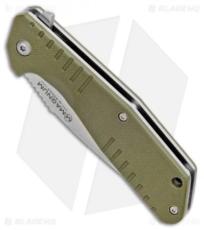 Boker Magnum Coccodrillo Vero Liner Lock Knife OD Green G10 (3.125" Satin) 2 Boker Magnum Coccodrillo Vero Liner Lock Knife OD Green G10 (3.125" Satin) - Image 2