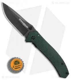 Boker Magnum Green Strike Frame Lock Knife LSCF/G-10 (3.3" Black SW) 01MB637 -Boker Boker Magnum Green Strike BHQ 80833 er bottlecap